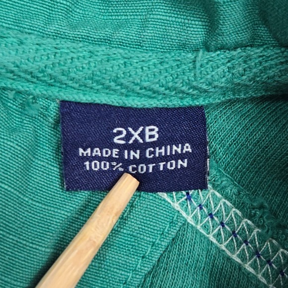 Tommy Bahama Men 2XB Quarter Zip Cotton Pullover Preppy Casual Teal - Picture 8 of 11